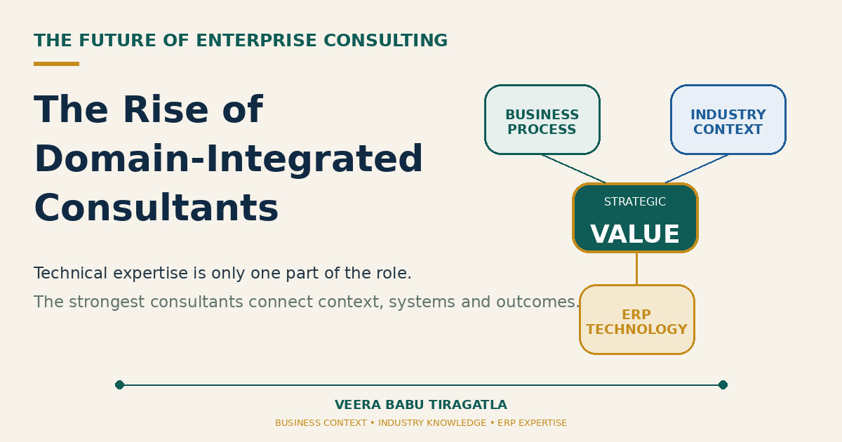 Domain-integrated consulting connecting business process, industry context and ERP technology